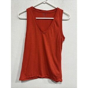 Madewell Women's XXS Sleeveless Tank Top Shirt Spring Summer Vneck Orange Euc